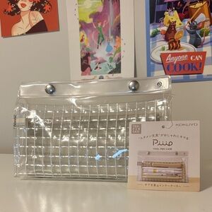 3/$15 🍊 Kokuyo Transparent Grid Pen Case
